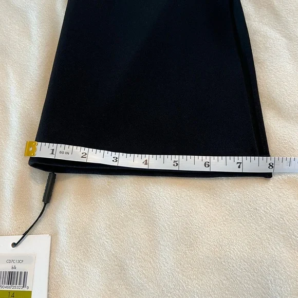 🎉Host Pick🎉Calvin Klein Black Cocktail Dress w/ 10” Slit Bell Sleeves Size 14 - Picture 10 of 16